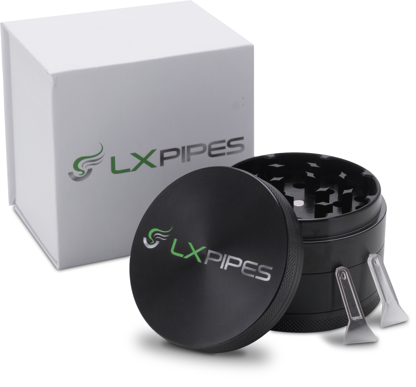 LX Pipes Premium Aluminium Kräutermühle – 63 mm Grinder